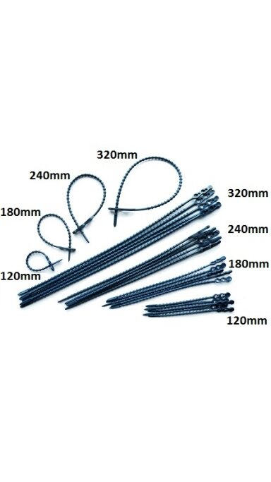 Aptinkami greito užveržimo dirželiai 180mm (100vnt) P0454-2