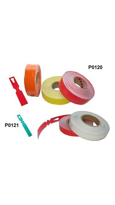 Aptinkamos popierinės etiketės 50x279mm (500vnt) oranžinė P0120-7 Aptinkamos popierinės etiketės 50x279mm (500vnt) oranžinė P0120-7