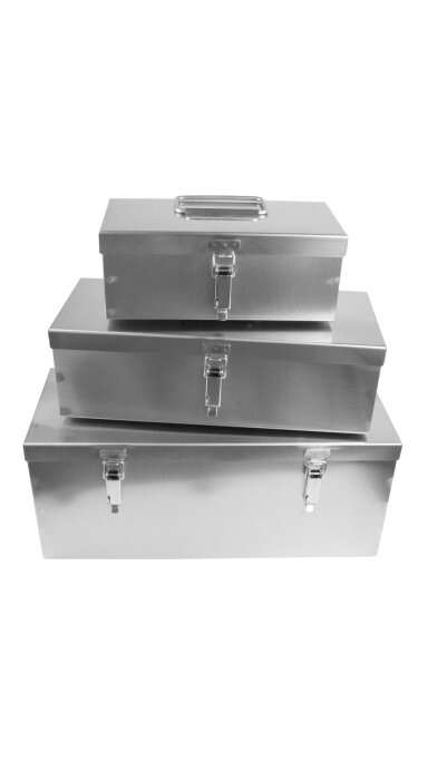 Nerūdijančio plieno dėžė įrankiams 250x120x100 mm P0920 Nerūdijančio plieno dėžė įrankiams 250x120x100 mm P0920