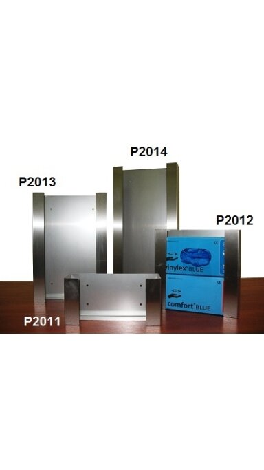Nerūdijančio plieno pirštinių dozatorius Plokštė 1 mm, 1 pakuotė pirštinių 250x125x80 mm P2011 Nerūdijančio plieno pirštinių dozatorius Plokštė 1 mm, 1 pakuotė pirštinių 250x125x80 mm P2011