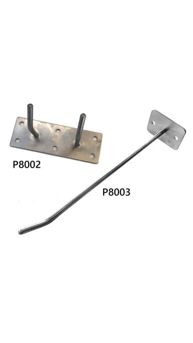 Nerūdijančio plieno sieninis kabliukas, vielos storis 5mm, 200 mm P8003 Nerūdijančio plieno sieninis kabliukas, vielos storis 5mm, 200 mm P8003