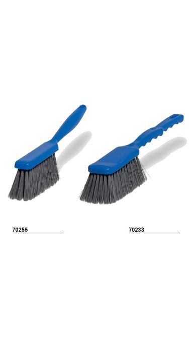 Rankinis šepetėlis su aptinkamais šereliais 410x55mm, šereliai 0,35x60mm mėlyna 70232-2 Rankinis šepetėlis su aptinkamais šereliais 410x55mm, šereliai 0,35x60mm mėlyna 70232-2